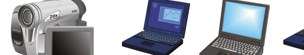 Современный ноутбук + цифровик скачать вектор  cdr ai eps